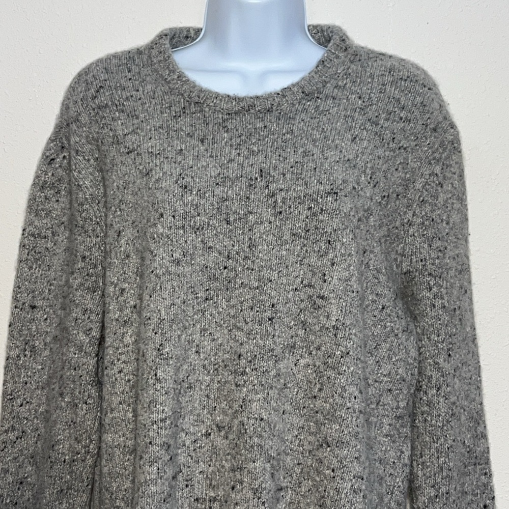 Madewell Womens Grey Merino Wool Blend Alpaca Blend Crew Neck Sweater Size XL - Picture 7 of 14